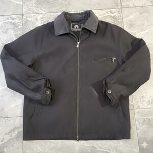 Weatherproof Mens Bomber Jacket Charcoal Gray Full Zip Collar Casual‎ Outerwear